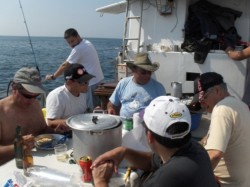 à mesa também se pesca...